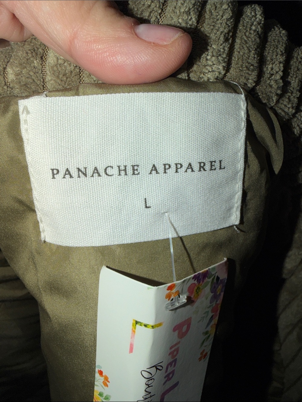 Panache Olive Ribbed Zip-Front Vest - Picture 8 of 8